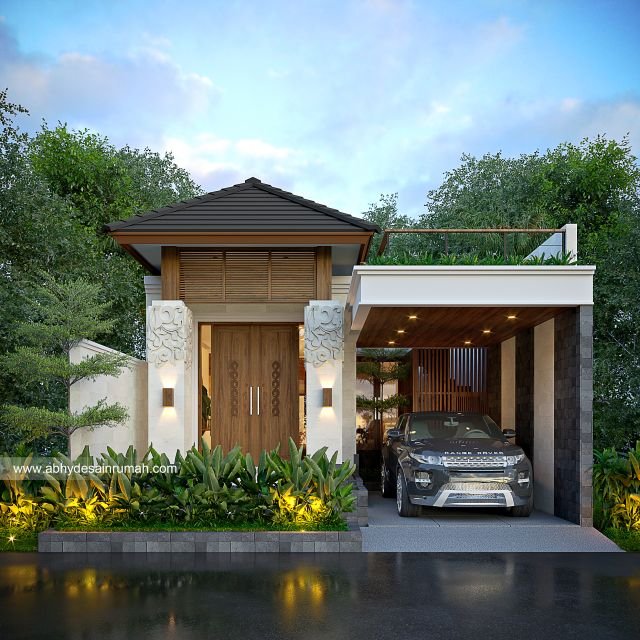 Desain Rumah Bali Modern Lantai Lebar Meter Bapak Haribawa Di